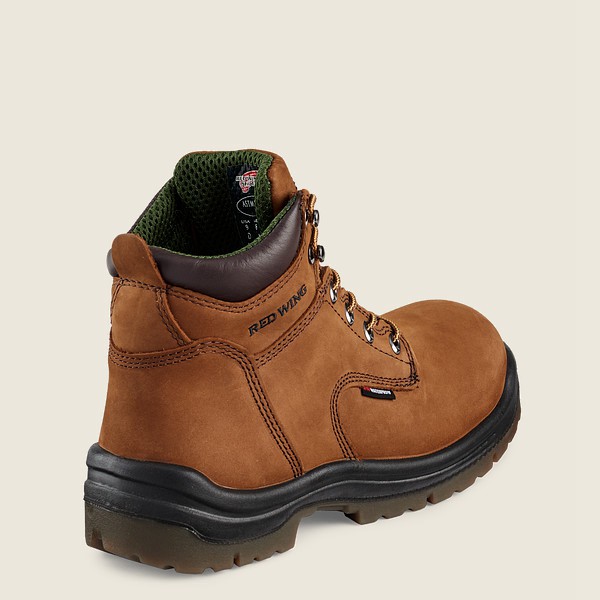 Mens Red Wing King Toe® - 6-inch Waterproof Toe - Safety Boots Brown - OPG437615